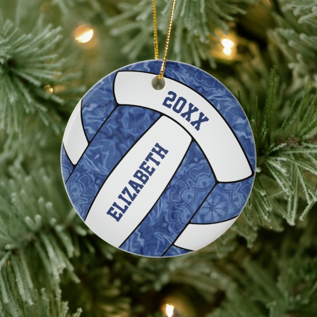 Volleyball für Weiße Keramik Ornament (Baum)