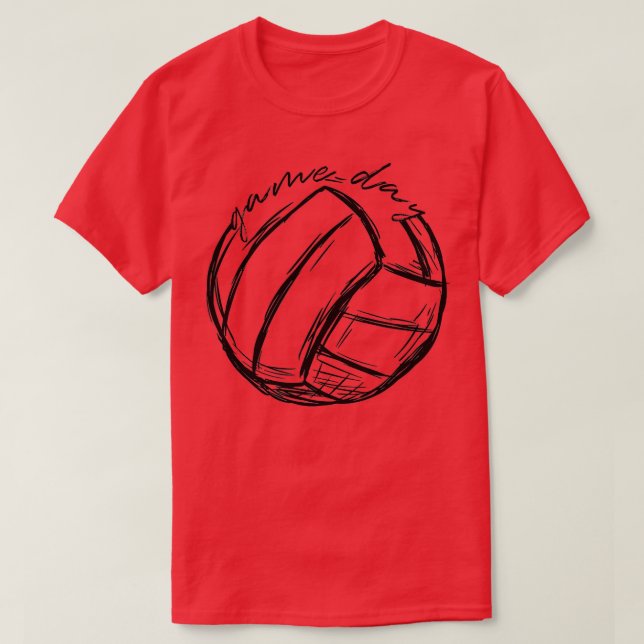 Volleyball Game Day Shirts Geschenke für Volleybal (Design vorne)