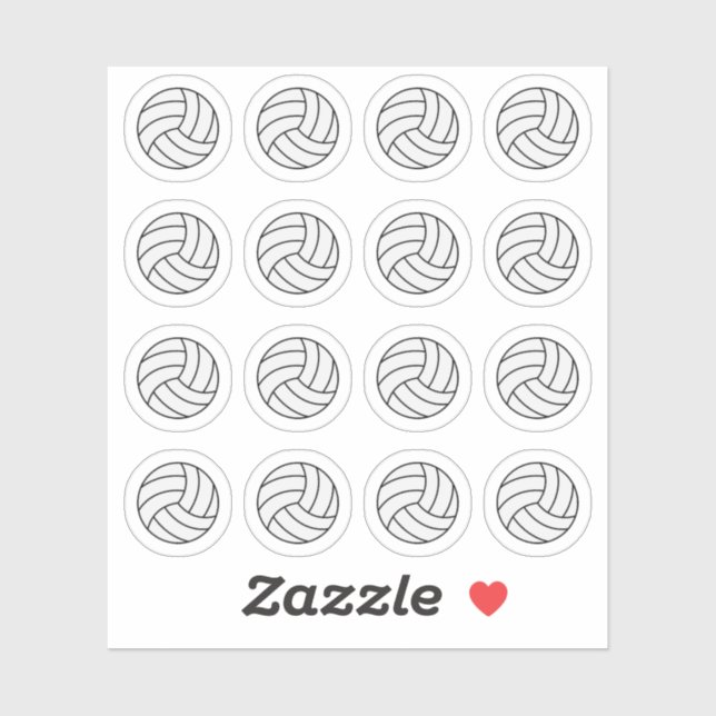 Volleyball Game Day Sports Erinnerung Plane Aufkleber (Blatt)