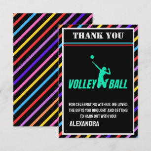 Volleyball-Geburtstagsfeier, Volleyball-Mädchen-Sp Dankeskarte