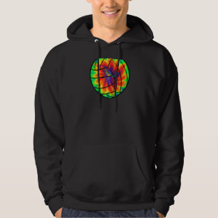 Volleyball-Gefärbte Krawatte Mannschaft Sportspiel Hoodie