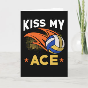 Volleyball Geschenk Kiss my Ace Karte