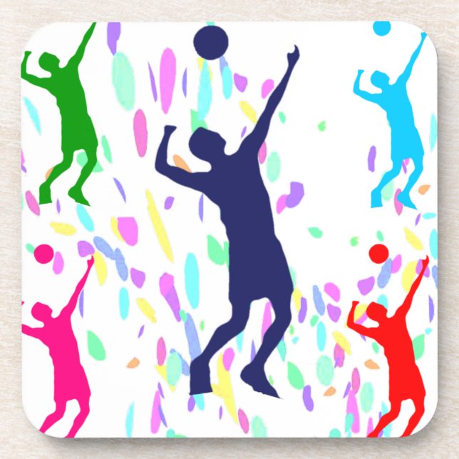 VOLLEYBALL GETRÄNKEUNTERSETZER (Vorderseite)