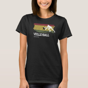 Volleyball Ghana Flag Team Indoor Beach Player T-Shirt