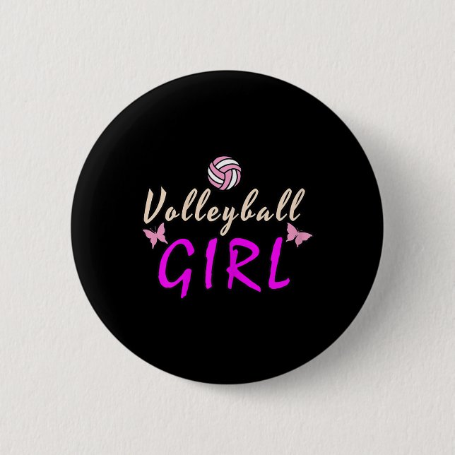 Volleyball Girl Button (Vorderseite)