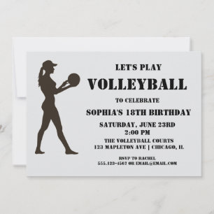 Volleyball Girl Geburtstag , Volleyball Spieler Einladung