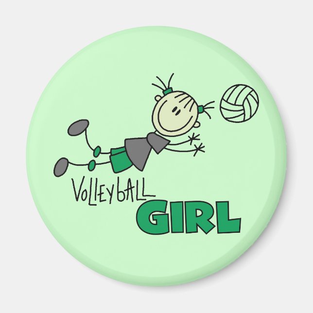 Volleyball Girl Tshirts und Geschenke Magnet (Vorne)
