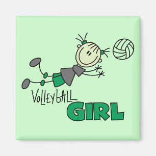 Volleyball Girl Tshirts und Geschenke Magnet