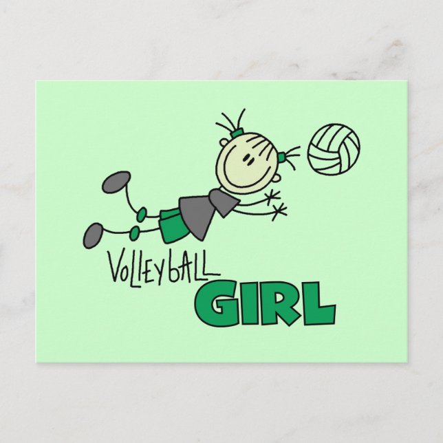 Volleyball Girl Tshirts und Geschenke Postkarte (Vorderseite)