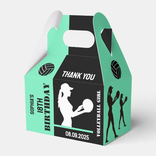Volleyball Girl, Volleyball-Spielgeschenk, Geburts Geschenkschachtel (Vorderseite)