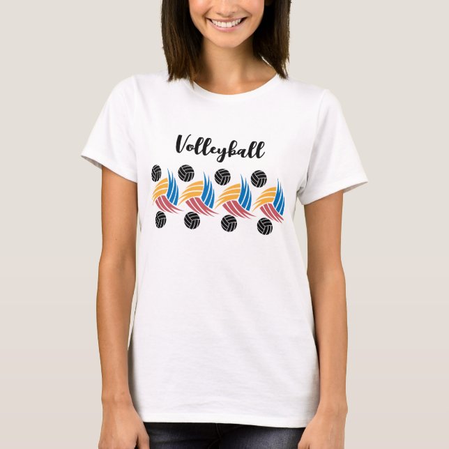 Volleyball Girl, Volleyball-Spielgeschenk, Geburts T-Shirt (Vorderseite)
