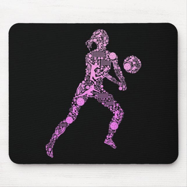 Volleyball Girl Women Youth Player 7 Mousepad (Vorne)