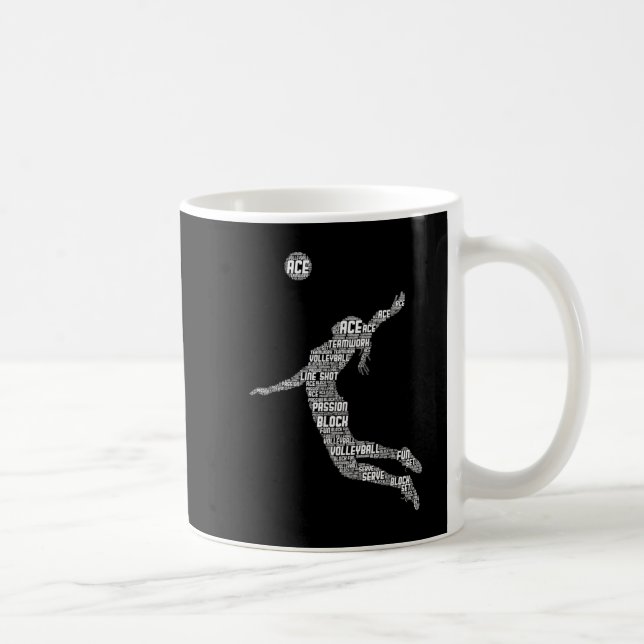 Volleyball Girl Women Youth Player Kaffeetasse (Rechts)