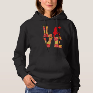 Volleyball Girls Floral Liebe Hoodie