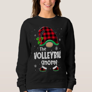 Volleyball-Gnom Büffelkariert Weihnachten passend Sweatshirt
