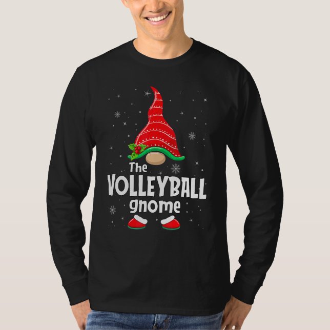 Volleyball Gnome Matching Family Group Christmas P T-Shirt (Vorderseite)