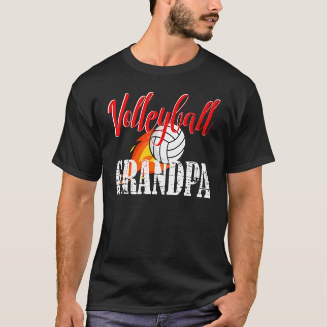 Volleyball Grandpa Volleyball   T-Shirt (Vorderseite)