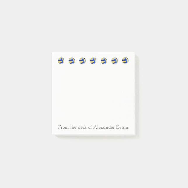 Volleyball-Grenze Post-it Klebezettel (Vorderseite)