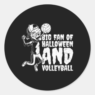 Volleyball Halloween Runder Aufkleber
