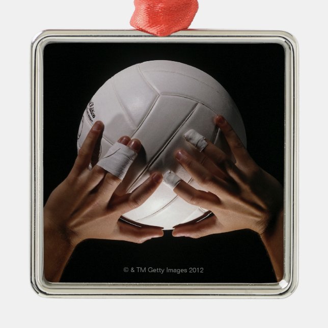 Volleyball-Hände Ornament Aus Metall (Vorne)