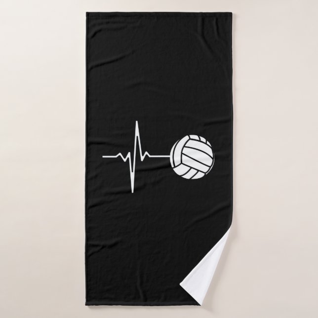 Volleyball Heartbeat Badehandtuch (Badehandtuch)