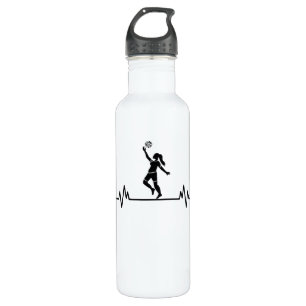 Volleyball Heartbeat Funny Volleyball Sportgeschen Edelstahlflasche