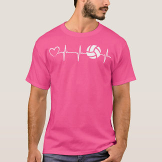 Volleyball Heartbeat Herz Volleyballer Beach Volle T-Shirt