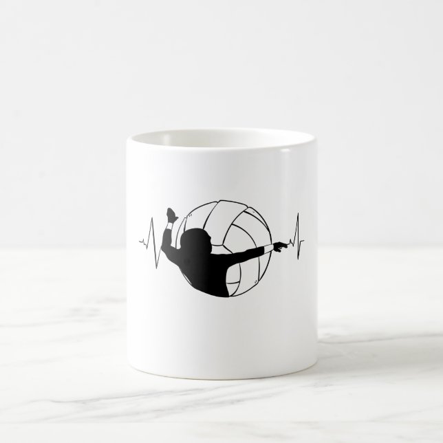 Volleyball Heartbeat Kaffeetasse (Mittel)