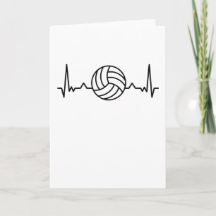 Volleyball Heartbeat Sportgeschenke Karte
