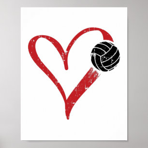 Volleyball Herz Spielerteam-Geschenke Poster