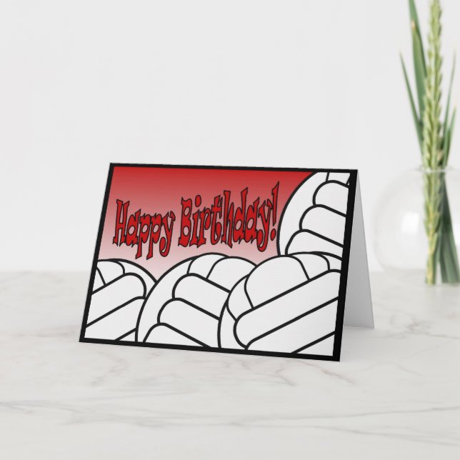Volleyball - Herzlichen Glückwunsch zum Geburtstag Karte (Vorderseite)