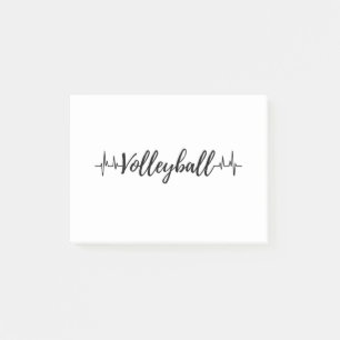 Volleyball-Herzschlag Post-it Klebezettel