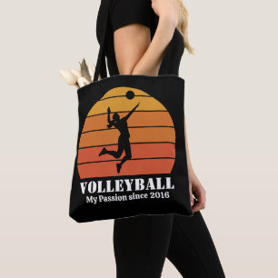 Volleyball Hobby Retro Sonnenuntergang Personalisi