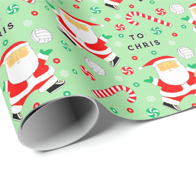 Volleyball Holiday Geschenk Geschenkpapier (Rolleneckpunkt)