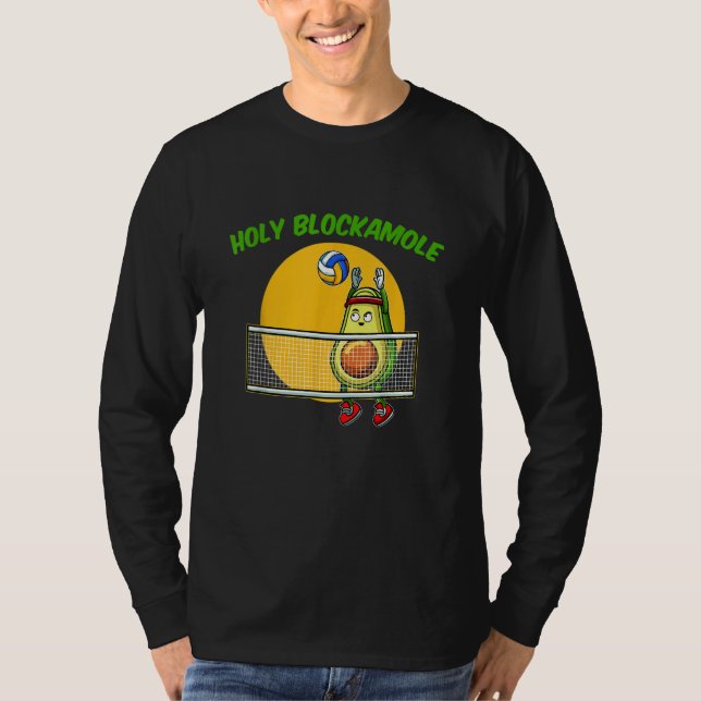 Volleyball Holy Guacamole Player Blocker Avocado F T-Shirt (Vorderseite)