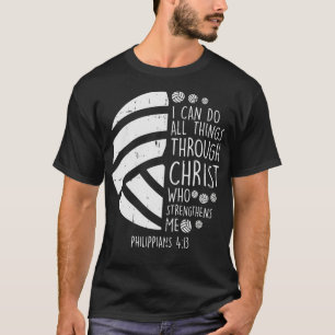 Volleyball I kann Dinge tun Bibel Verse Gott Jesus T-Shirt