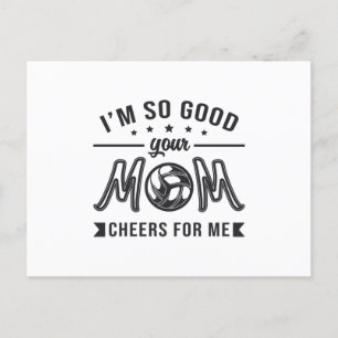 Volleyball Ich bin so gut Ihre Mama jubelt Spieler Postkarte