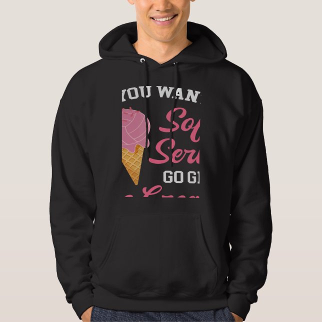 Volleyball If You Want A Soft Serve Ice Cream Men  Hoodie (Vorderseite)