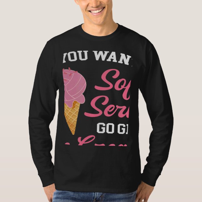 Volleyball If You Want A Soft Serve Ice Cream Men  T-Shirt (Vorderseite)