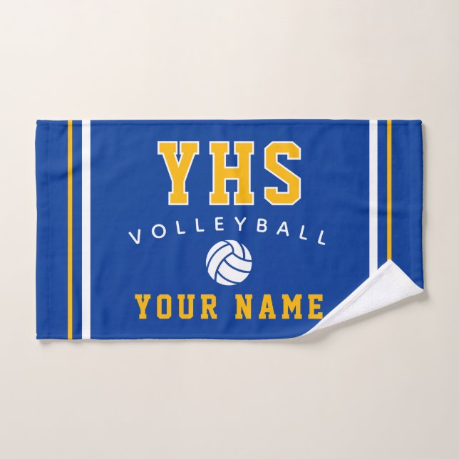 Volleyball-Ikone, Benutzerdefinierter Name & Schul Handtuch (Handtuch)