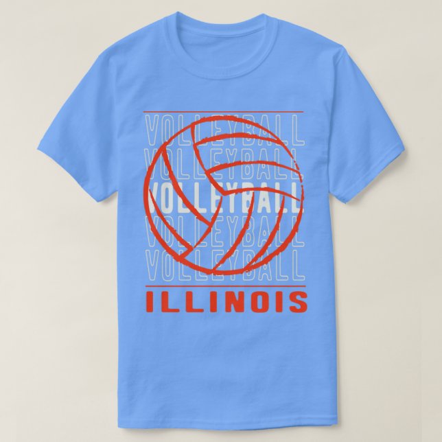 Volleyball Illinois T-Shirt (Design vorne)