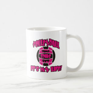 VOLLEYBALL IM PINK UND IM SCHWARZEN TASSE