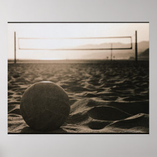 Volleyball im Sand Poster