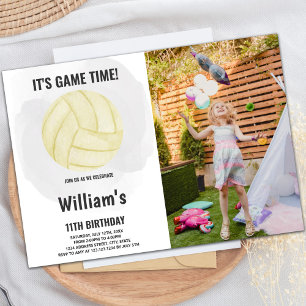 Volleyball Invitations with photo Einladung