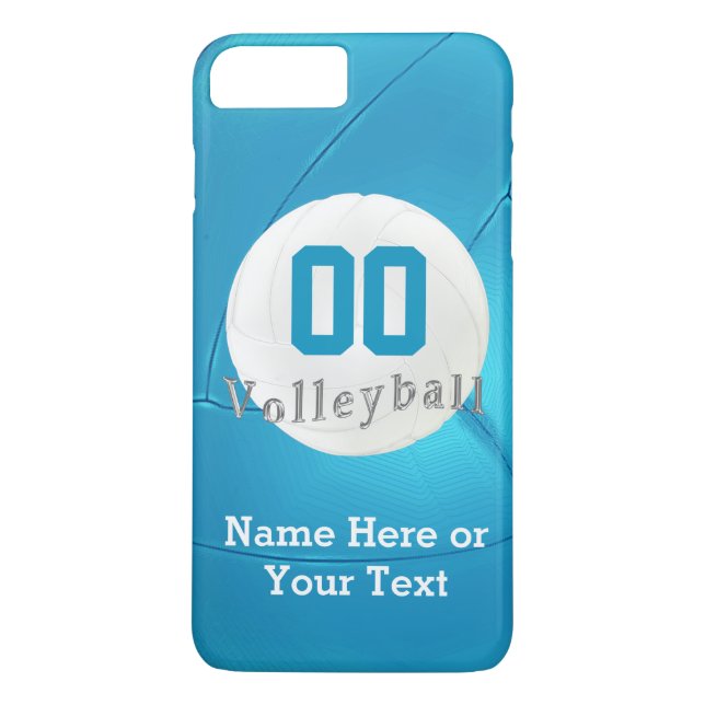 Volleyball iPhone 7 PLUS Hüllen mit Nummer, Name (Rückseite)