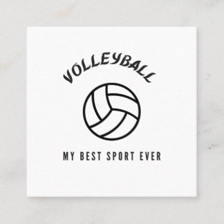 Volleyball ist der beste Sport überhaupt Quadratische Visitenkarte