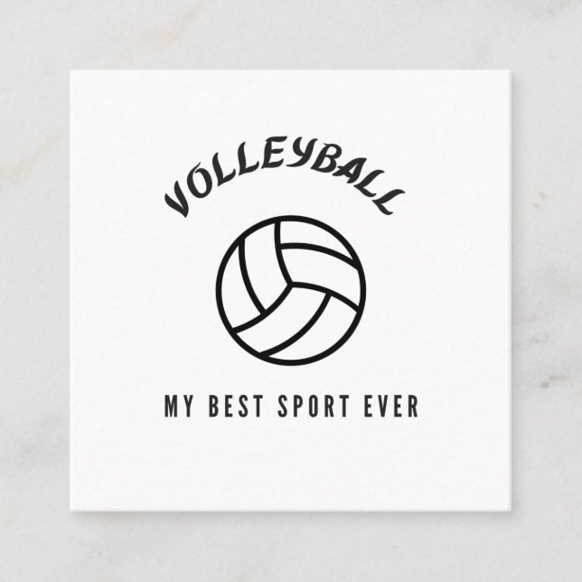 Volleyball ist der beste Sport überhaupt Quadratische Visitenkarte (Vorderseite)