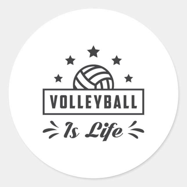 Volleyball ist ein Volleyball-Geschenk für den Str Runder Aufkleber (Vorderseite)