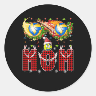 Volleyball ist mein Valentinstag Funny Xmas Volley Runder Aufkleber