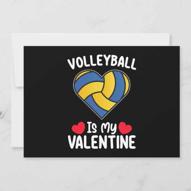 Volleyball ist mein Valentinstag Sport Einladung (Vorderseite)